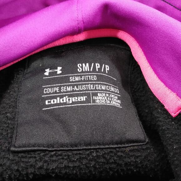 Under Armour Storm black hoodie Purple logo size small - Picture 4 of 7